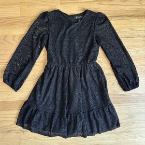 Aqua Girls Black Lace Dress (size L)